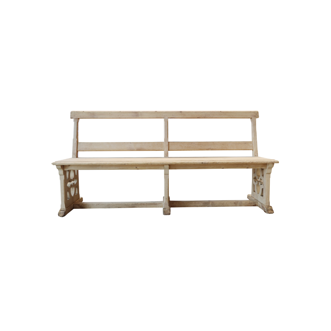 19th Century French Bleached Bench