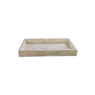 Genuine Bone White Tray with Handles (Medium)
