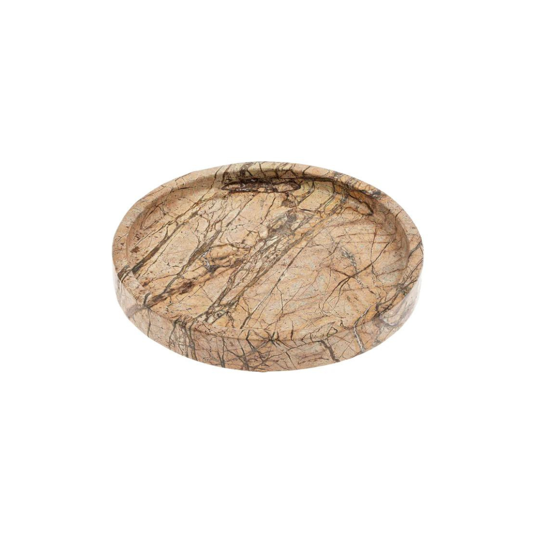 Round Rainforest Marble Tray