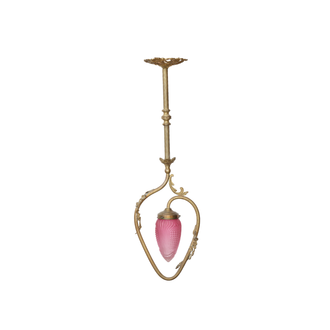 1900's French Light Pink Chandelier - Thumbnail 3