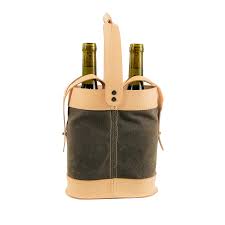 Napa Double Wine Tote (Natural & Olive) by Rustico
