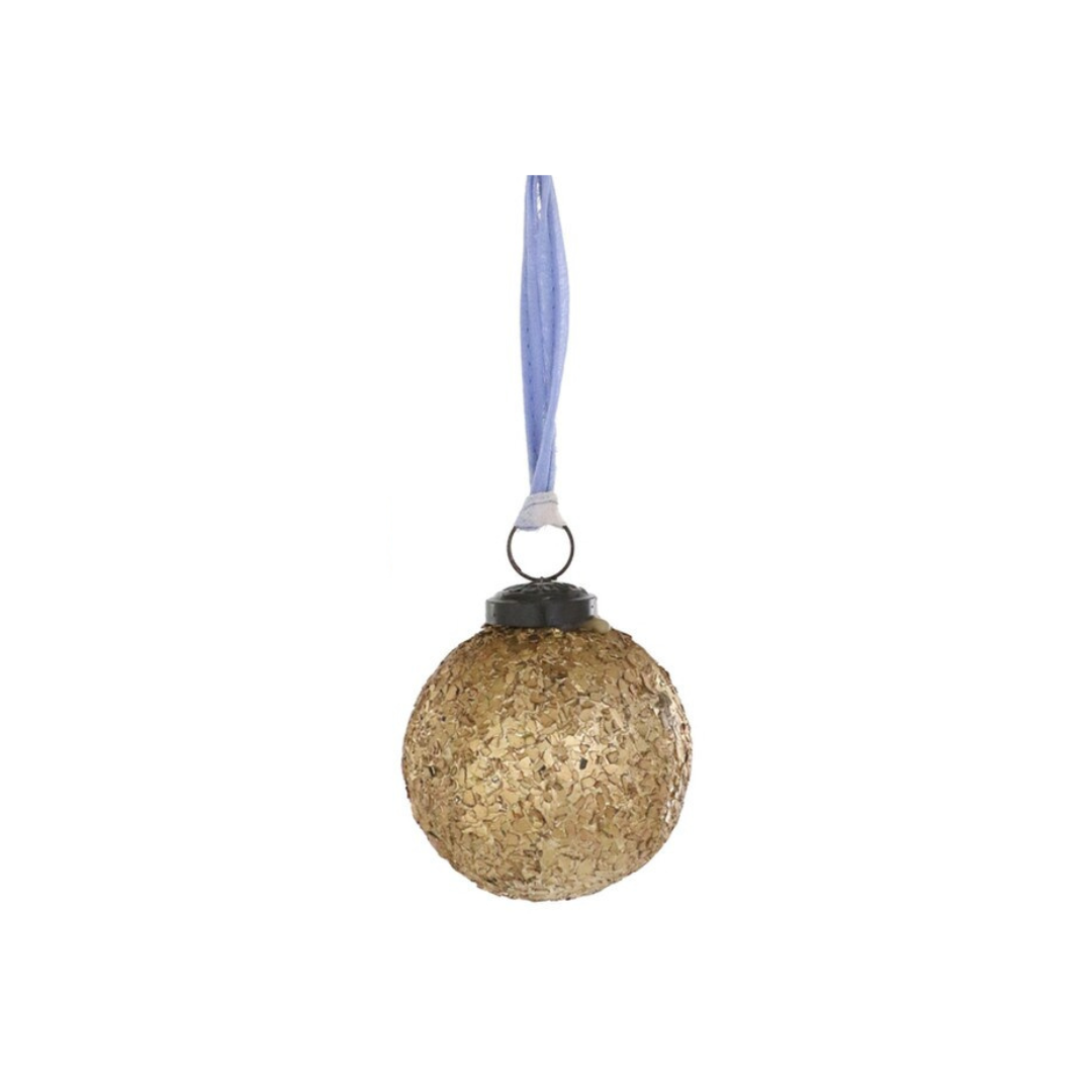 Crushed Gold Bauble Ornament (Small) - Thumbnail 2
