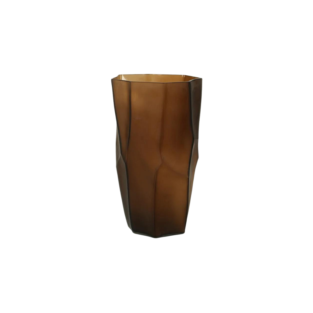 Sicilia Amber Glass Vase (Chocolate, Small)