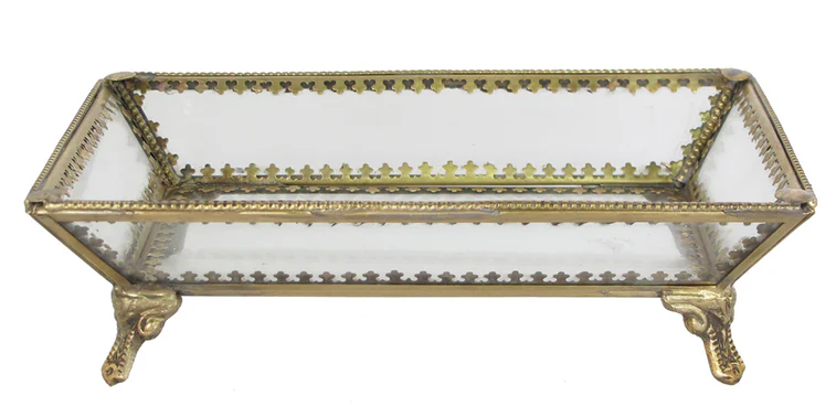 Glass & Brass Tray