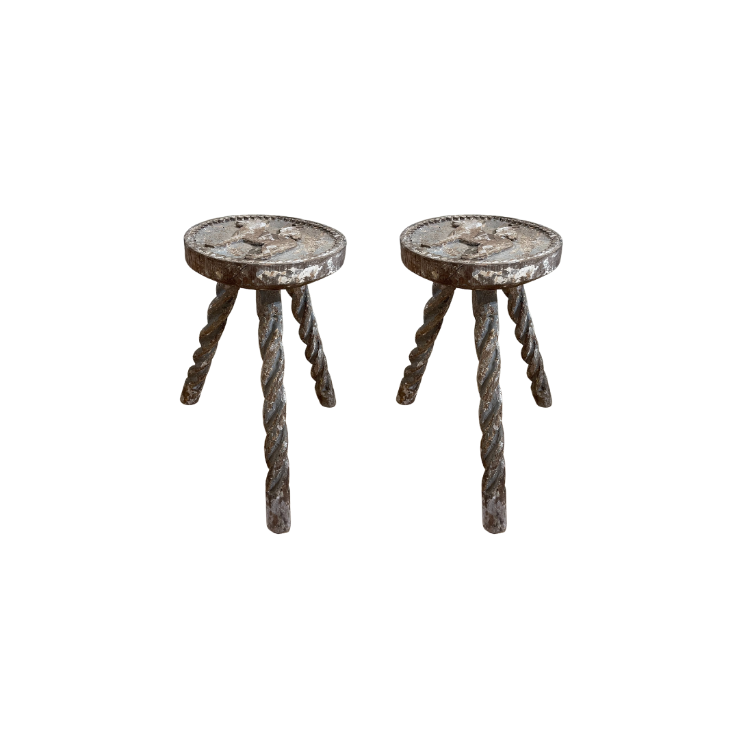 Christopher Collection Carved Animal Stools