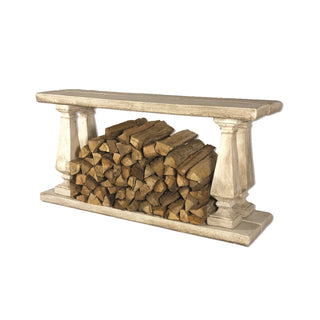 French Wax Firewood Console
