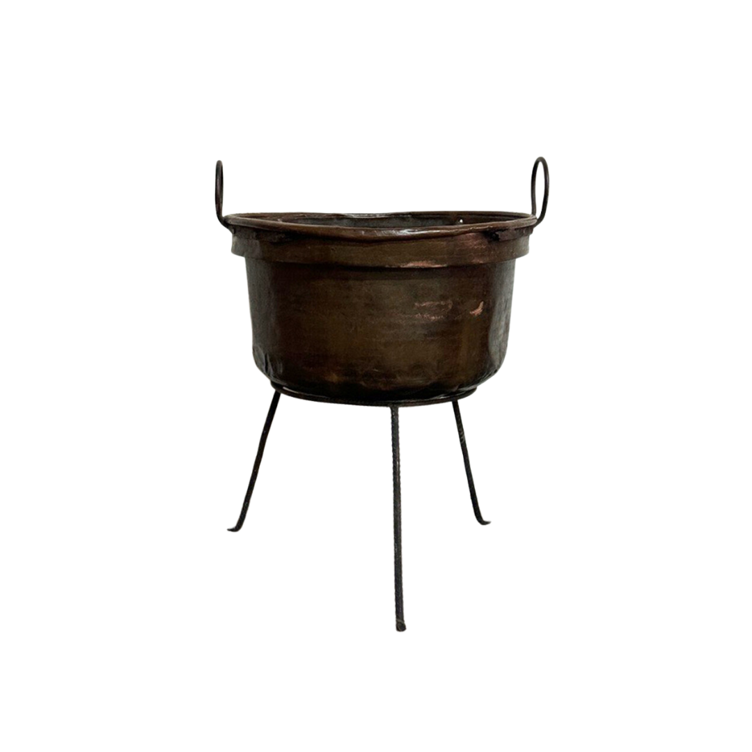 19th Century English Brass Caldron