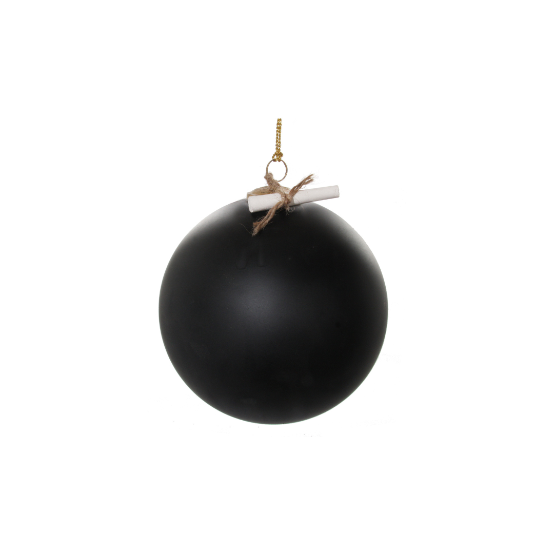 Black Chalk Ball Ornament