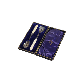 Vintage Silver Plated Thomas Turner Fruit Spoons (Set of 2)
