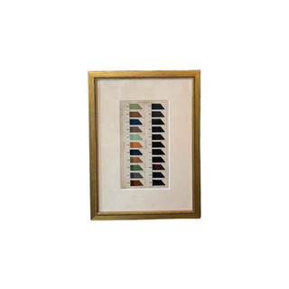 Custom 1930s Framed Color Swatches with Fabric Mat (Dark)
