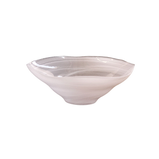 Glass Alabaster Wave Bowl (White, Extra Large) by Beatriz Ball
