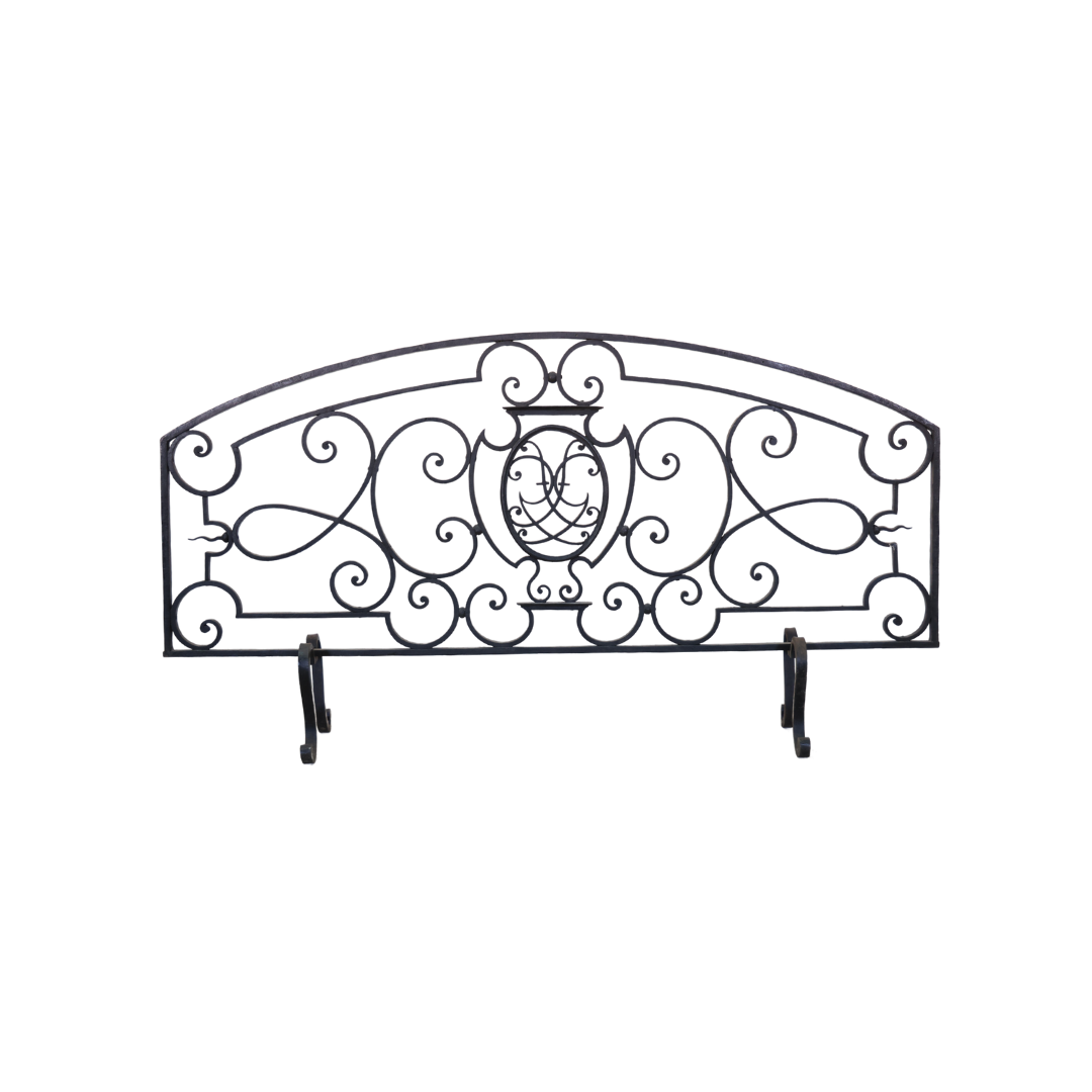 1900 French Iron Fireplace Screen - Thumbnail 2