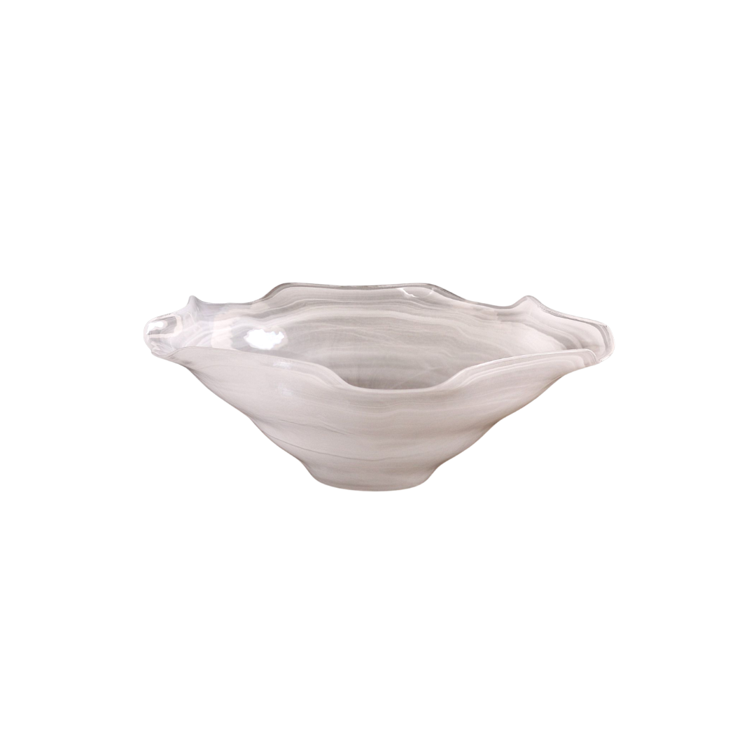 Glass Alabaster Wave Large Bowl - Thumbnail 3