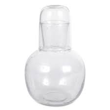 Carafe with Seeded Clear Glass
