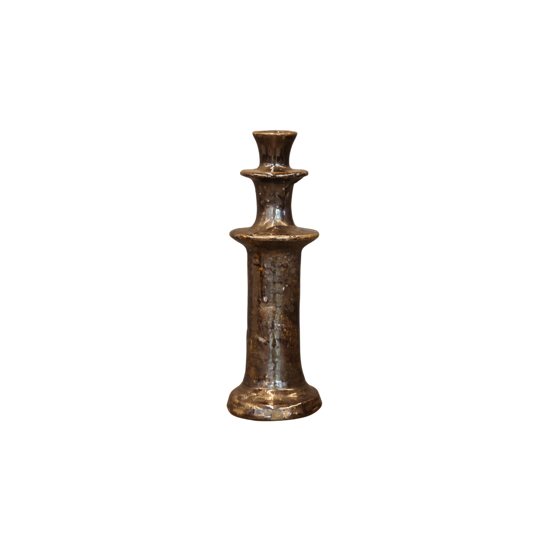 Medium Black Glazed Candlestick