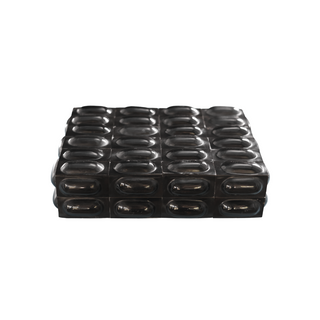 Black Bone/Horn Box with Ovals (Large)
