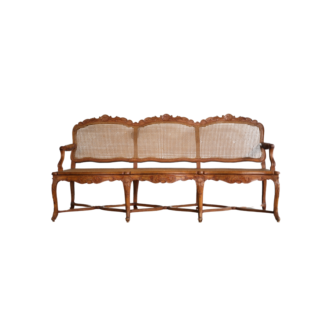 Christopher Collection Caned Bench - Thumbnail 2
