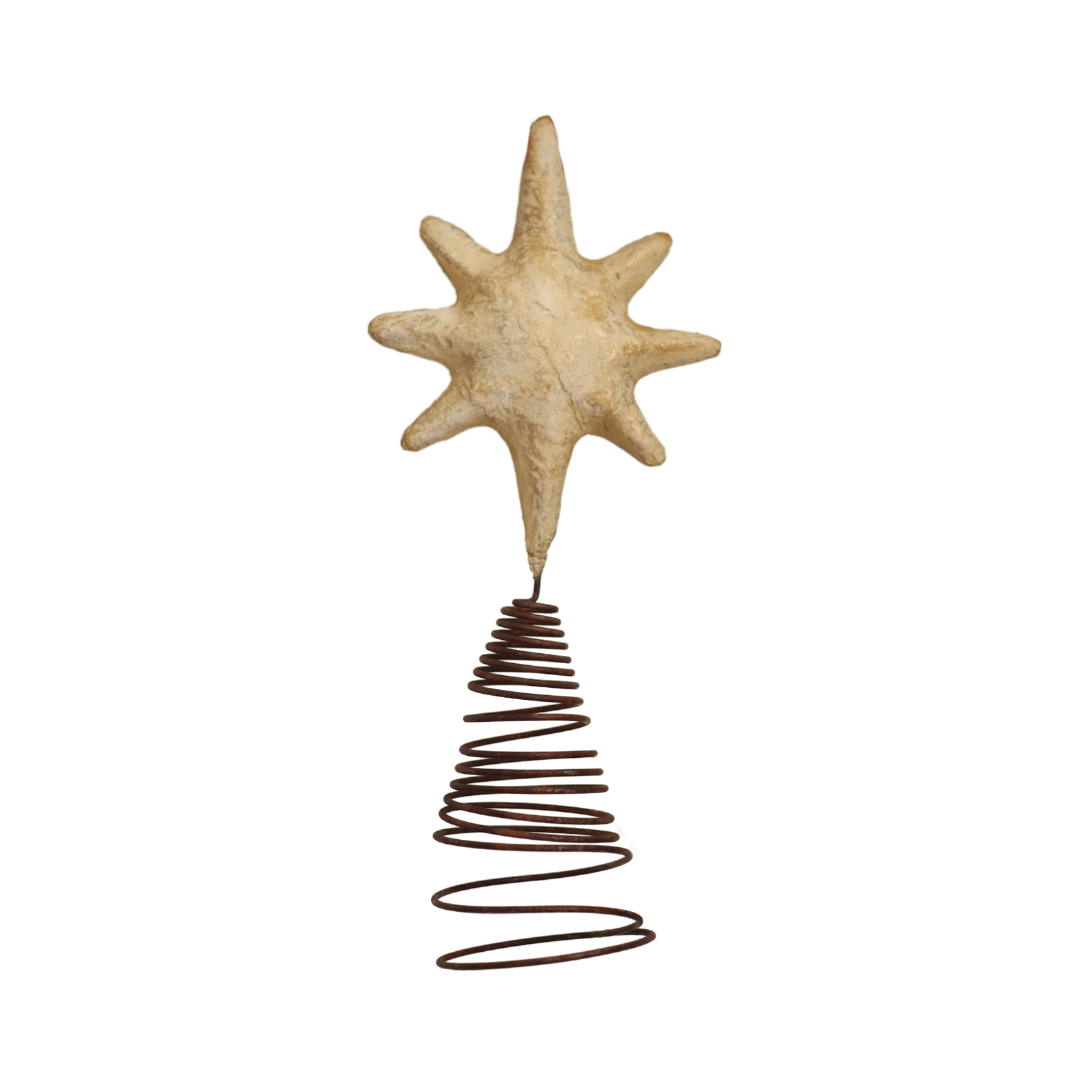 Christopher Collection Paper Mache Star Tree Topper