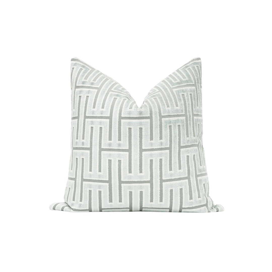 Grecian Cut Velvet Pillow - Thumbnail 2