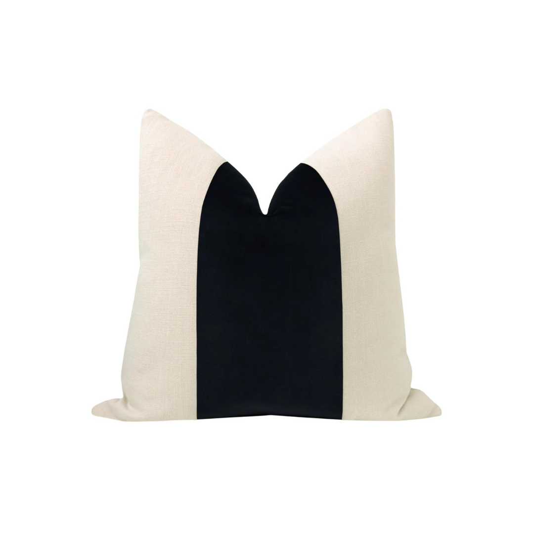 Panel Signature Velvet Noir Pillow