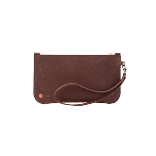 Brooklyn Leather Clutch (Dark Brown) by Rustico
