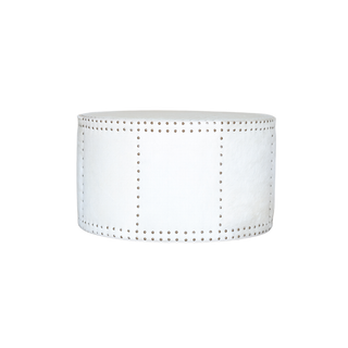 Oliver Leather Drum Ottoman (Natural) by Lee Industries
