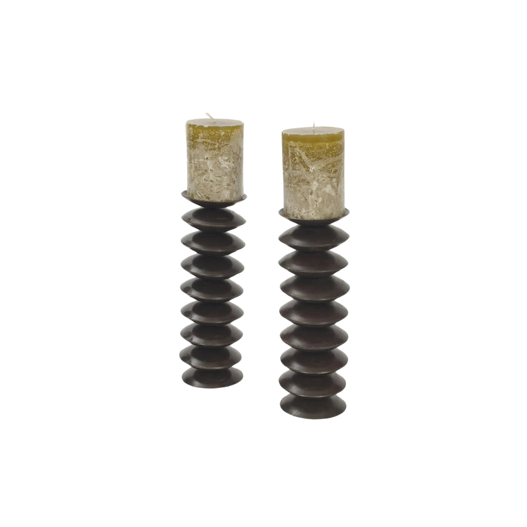 Disc Candlesticks (Set of 2)