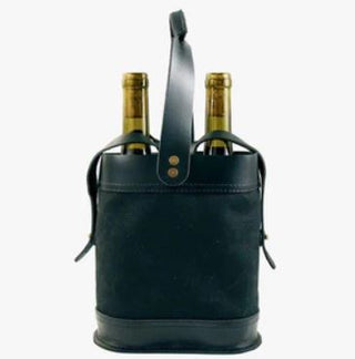 Napa Double Wine Tote (Black & Black) by Rustico
