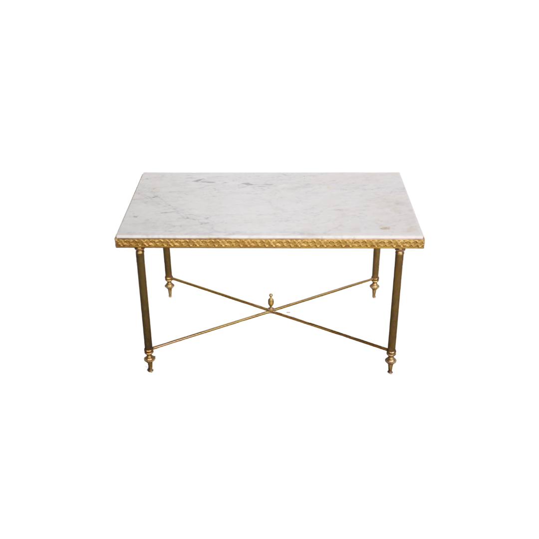 1950s Coffee Table with Marble Top