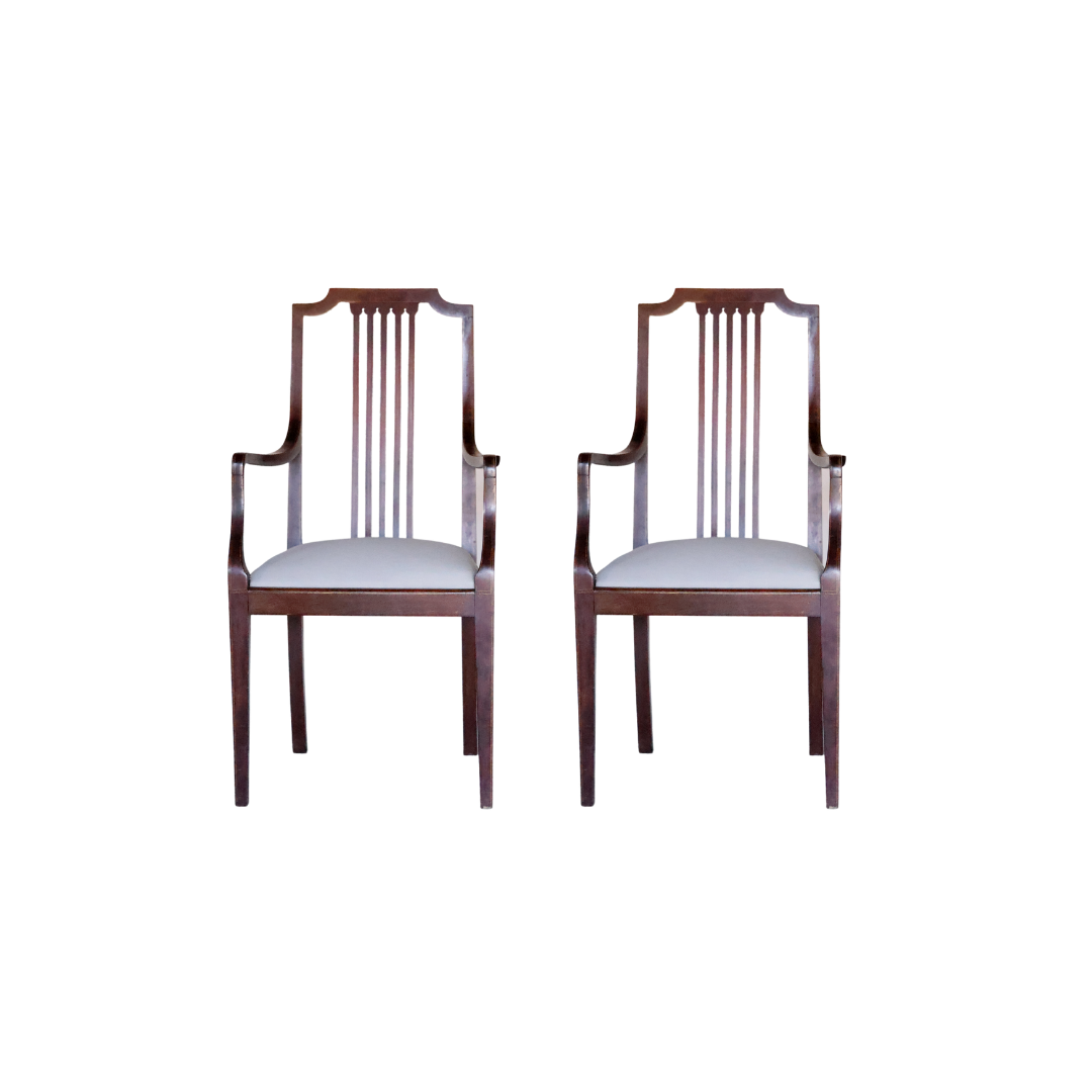 1900 English Arm Chairs (Set of 2) - Thumbnail 2