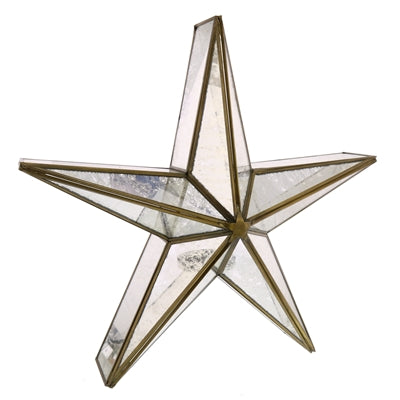 Glass Star Mirrored Candle Holder (Small) - Thumbnail 2