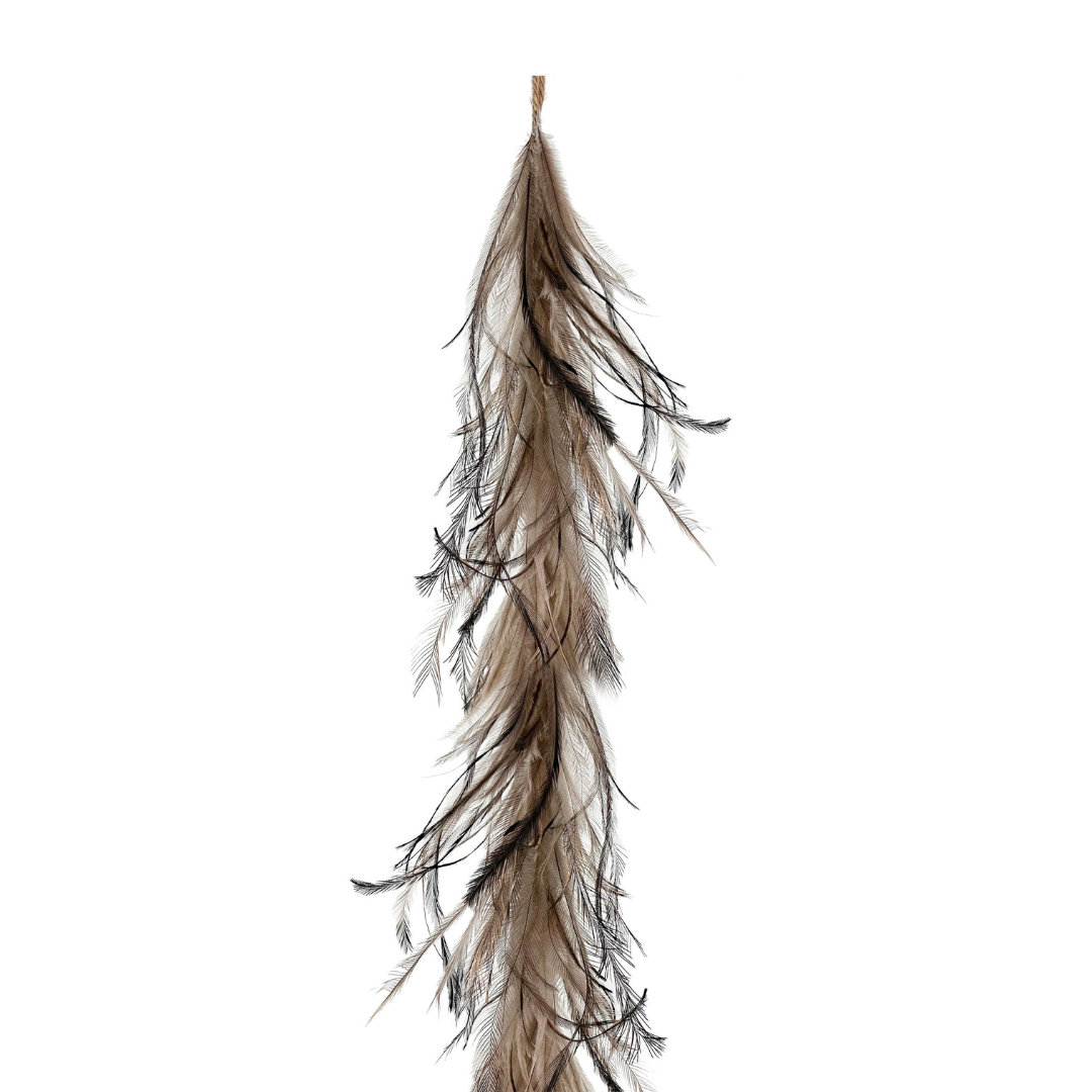 Black & Brown Feather Garland