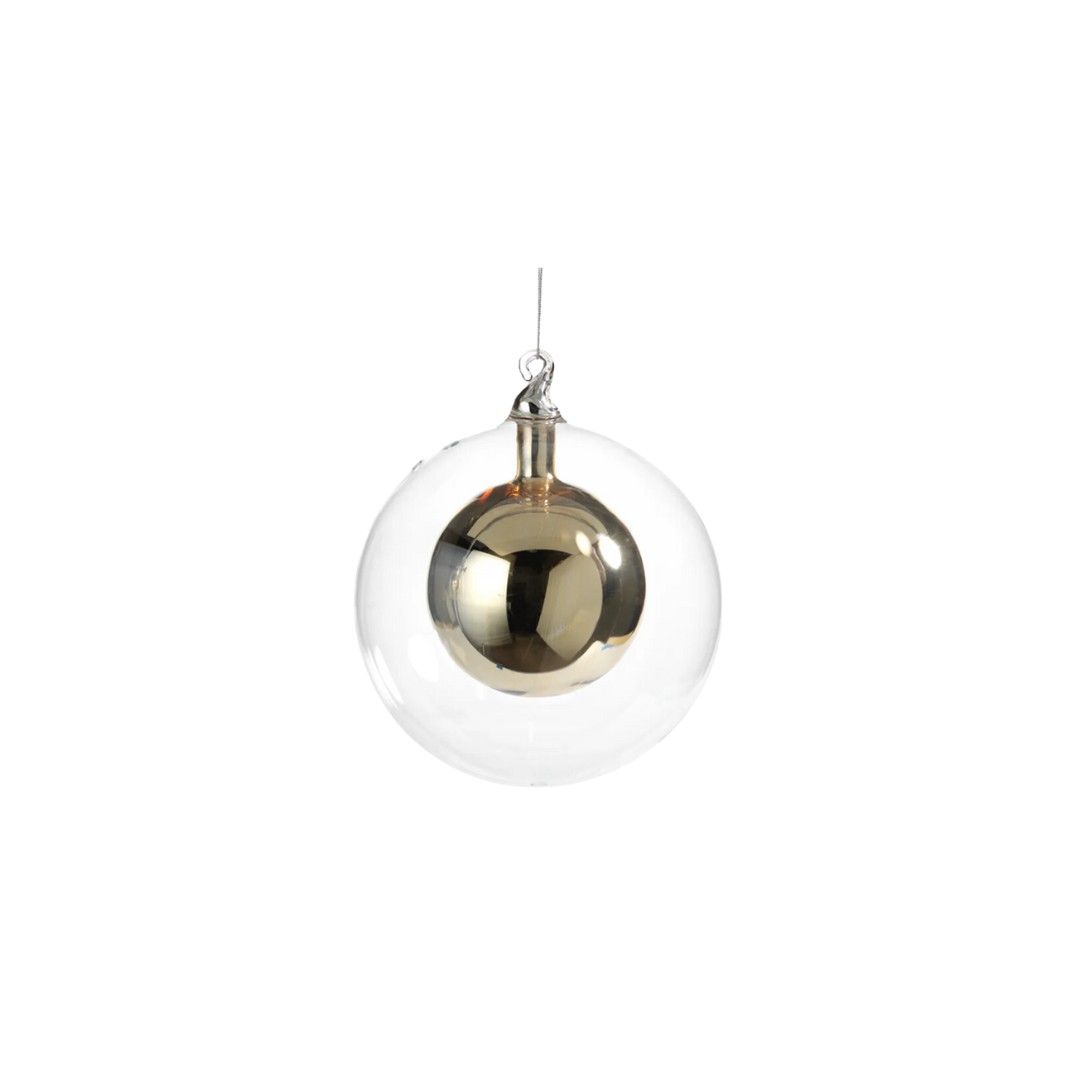 Double Glass Ball Ornament (Medium)