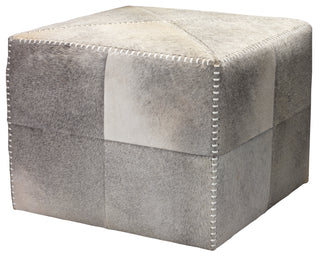 Grey Hide Ottoman (Large)
