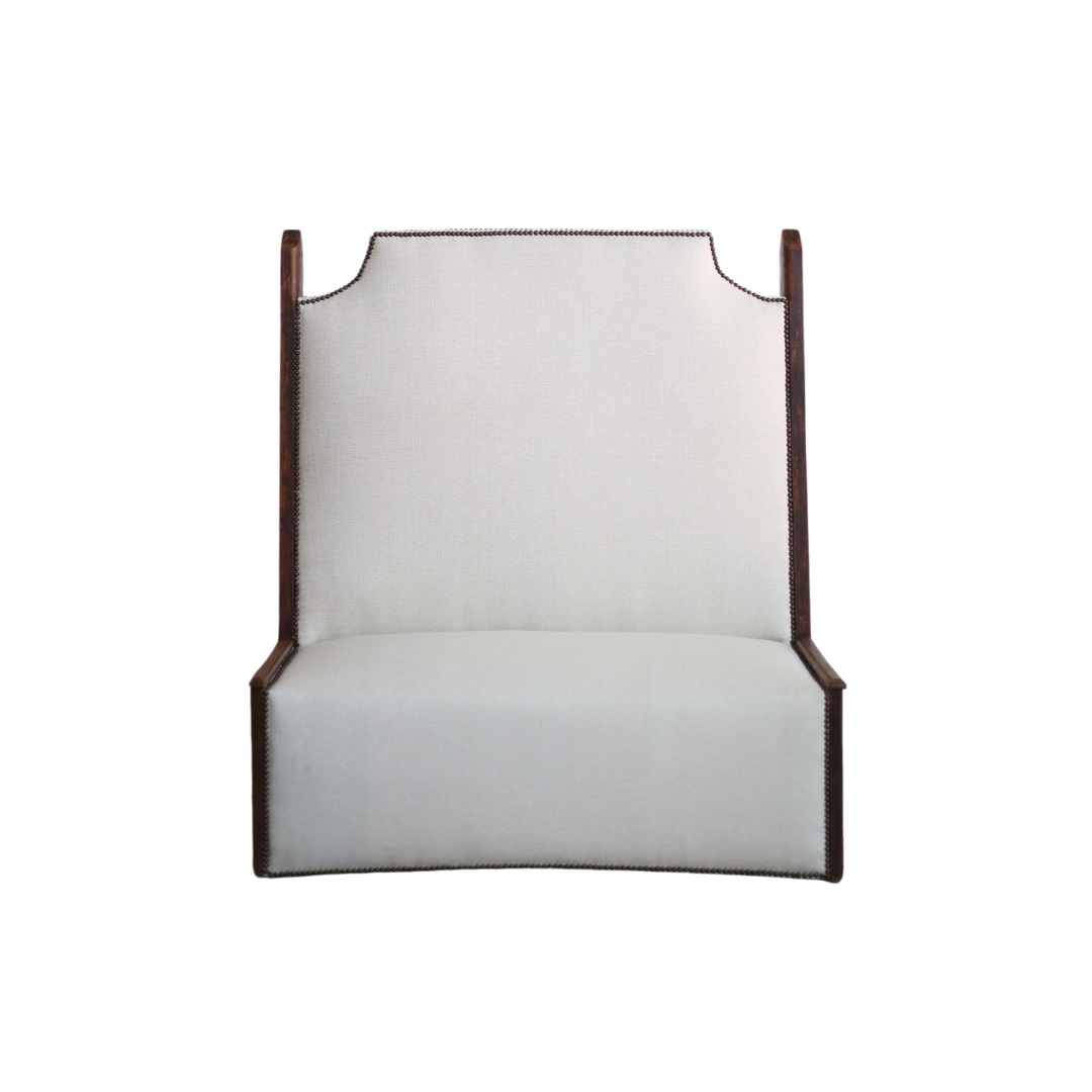 1900s Hand-Painted High-Back Settee