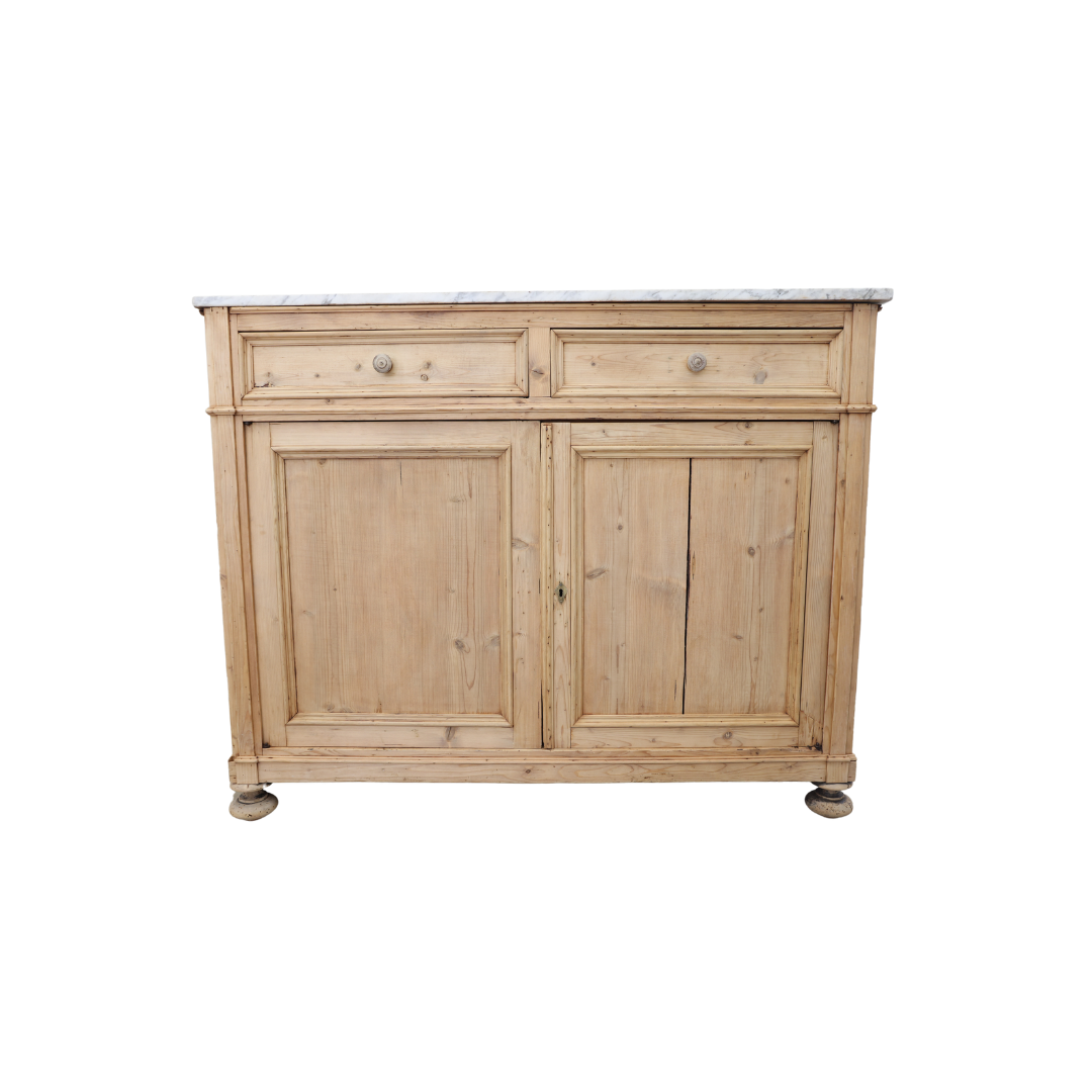 19th Century Louis Philippe Cabinet with Marble Top
