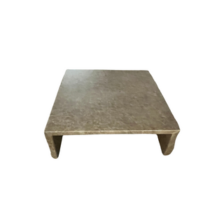 Sev Upholstered Coffee Table (Fargo Mushroom Leather)
