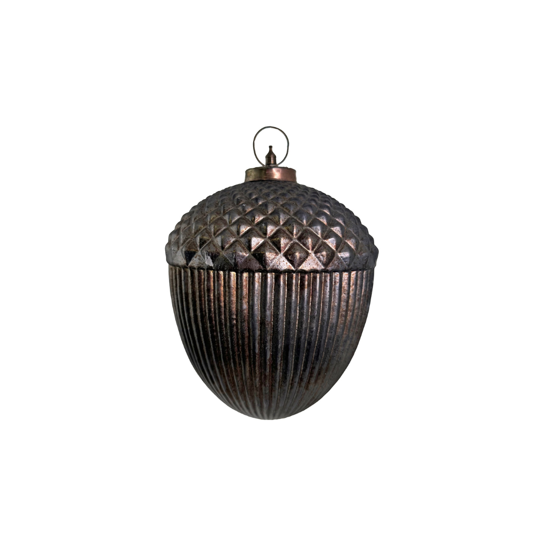 Copper Oxidized Glass Acorn