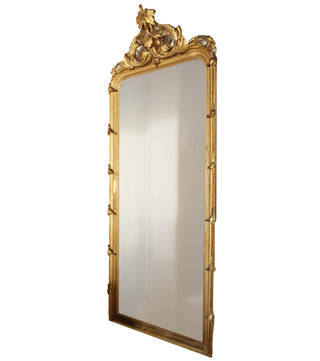 1880 French Louis Philippe Giltwood Mirror
