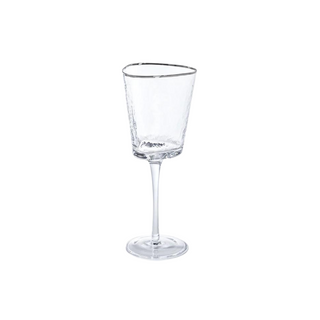 Aperitivo Platinum Rim Triangular Wine Glass
