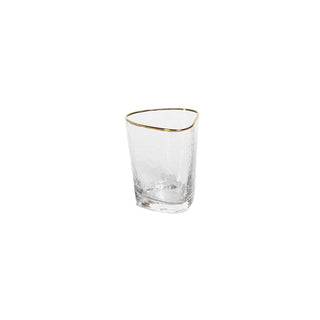 Aperitivo Gold Rim Triangular Shot Glass
