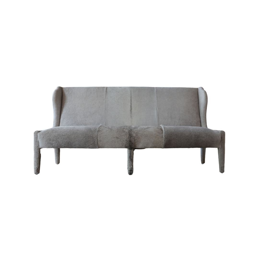 Amelie Dining Banquette (Rayan Natural Grey Hair on Hide, T ...
