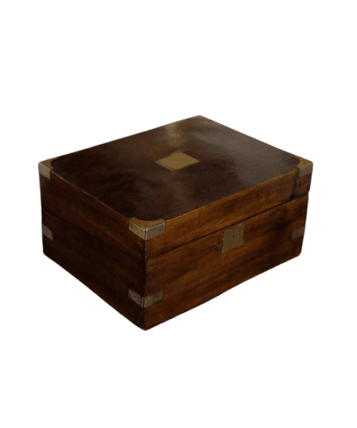 ROU Circa 1870, Walnut with Brass Document Box, 12"Lx9"Dx6"H