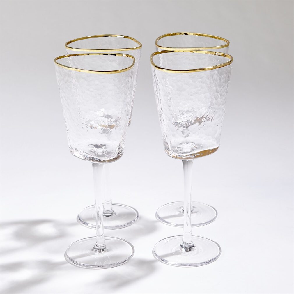 ZOD Aperitivo Triangular Wine Glass, Clear w/ Gold Rim – Christopher ...