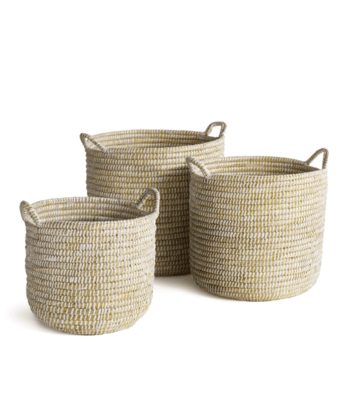 Riverglass Round Baskets (Set of 3)