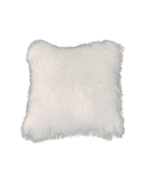 ROU Tibetan Lamb Pillow - A2 Optic White, 18"x20"